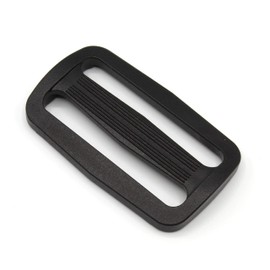 HEAVYTOOL Belt Strap Slider 50 mm Black Type C POM Acetal (Pack of 10) Ladder Buckle Regulator Adjuster Stopper Belt Adjuster