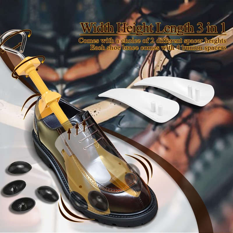 RIRPUAE Shoe Stretchers for Men Women Wide Feet, 4-Way Adjustable