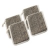 Healeved 4pcs Exfoliating Soap Pouches Linen Soap Bar Scrubber Bag