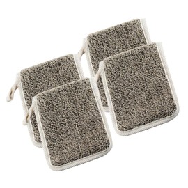 Healeved 4pcs Exfoliating Soap Pouches Linen Soap Bar Scrubber Bag for Bath Shower for Home Travel