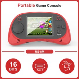 Kids Handheld Games 16 Bit Retro Video Games with 220 HD Electronic Games - 2.5'' LCD Portable Travel Games Gifts for Boys Girls Ages 4-12