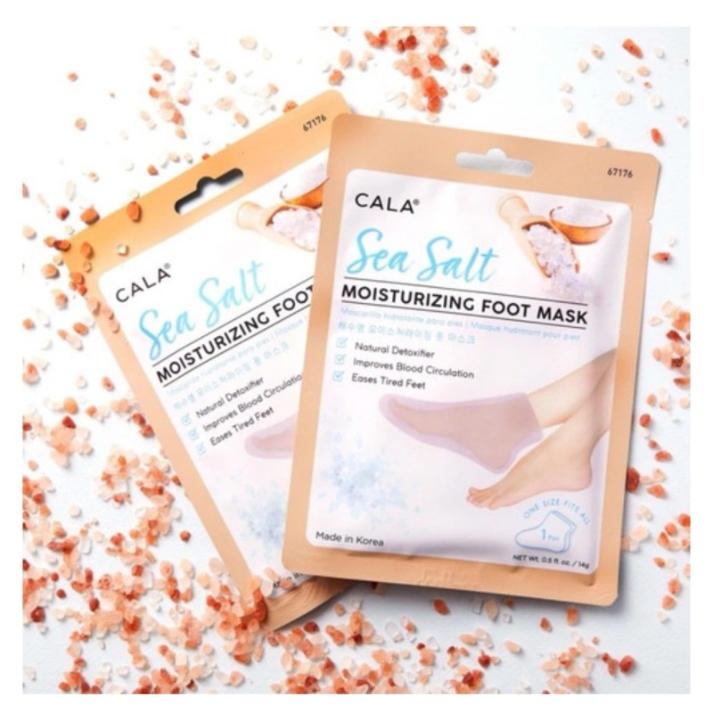 Cala MOISTURIZING FOOT MASK SOCKS: SEA SALT (3 PAIRS)