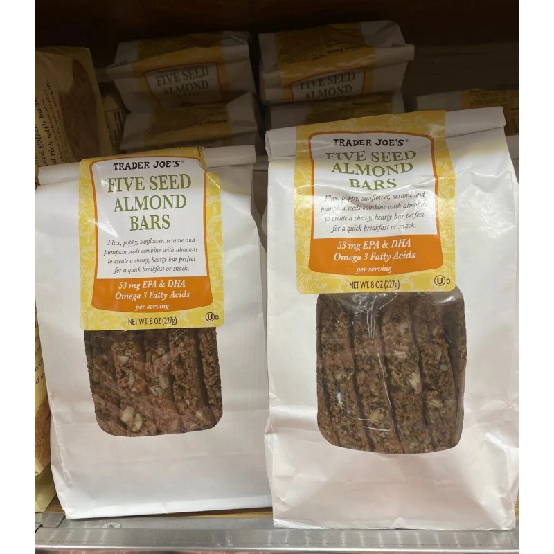 Trader Joe's 2 Packs Trader Joe's Five Seed Almond Bars