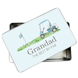 allaboutthebump GRANDAD'S GIFT GOLF TIN BEST BY PAR 1 (Comedy Funny Present Gift for Birthday Fathers Day Christmas Secret Santa - Grandpa, Pops)