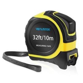 VENUSTEK Tape Measure 10M 32 ft Retractable Measuring Tape Professional Measuring Tape with Metal Belt Clip & Wide Blade,Metric & Imperial Measurement for Home Users,renovations,Construction.