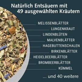 Regulato Basic Tea Organic 500 g - Herbal Tea Made of 49 Herbs - Basic Tea for Acid-Alkaline Household