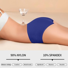 CULAYII Hipster Panties for Women Soft Comfortable Running Panty Breathable Women Underwear Tagless Moisture Wicking Panties for Women Pack XS-S