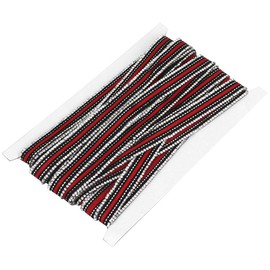 1.5cm Beaded Trim Cloth Decorative Accessory 10 Yard Long Rhinestone Ribbon Sewing Accessory10 Yard Red Black