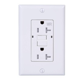 [10 Pack] LGL 20Amp 125V GFCI Duplex Self-Test Receptacle Outlet, Tamper Resistant, Weather Resistant, UL listed, 2 LED Indicator Lights, End-of-Life Alarm, Indoor and Outdoor Outlets, White