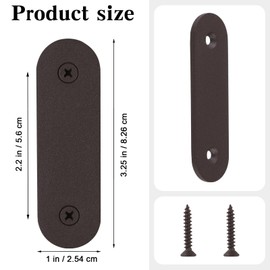 Doorbell Cover Plate, Metal Doorbell Blanking Plate Cover, Doorbell Button Cover Chime Guard Plate, Doorbell Faceplate Hole Cover, Weather Resistant, Easy Installation, Aesthetic Decoration - Brown