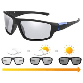 TiSkying Photochromic Sunglasses, UV400 Protection Eyewear for Men Women Outdoor Sport Sun Glasses for Driving Cycling Golf Running Fishing