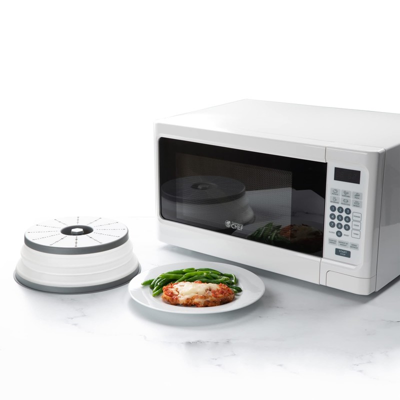 HIC Kitchen Collapsible Microwave Food Cover, BPA Free, Contains Splatter