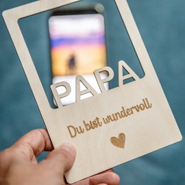Spruchreif Wooden Picture Frame Natural Picture Frame with Engraving Gift Dad Gift for Dad Father's Day Best Dad Gift for Dad Gift for Parents