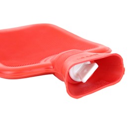 Hot Water Bottle without Cover 2 L, Hot Water Bottle, Heat Therapy, Bed Bottle, Red or Blue, Colour: Red