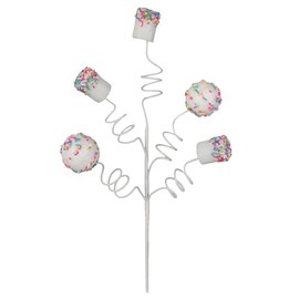 Artificial Marshmallow Candy Sprinkle Spray, Christmas Floral Arrangement, Tree Topper, Sweet Shoppe Decor