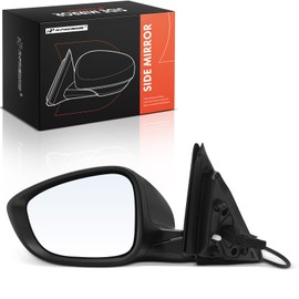 A-Premium Left Driver Side Power Door Mirror - Compatible with Honda Accord LX, Sport 2018 2019 2020 2021 2022 - Non-Heated Manual Folding Non-Turn Signal - w/ 3 Pins Connector, Black (Paint to Match)