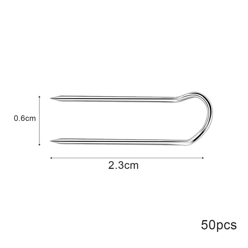 Lotsdonxia 50 Pcs Stainless Steel U-Shaped Sewing Pins Durable 23mm