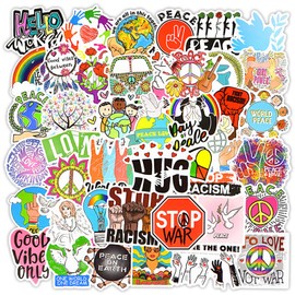 EKKONG 50 pieces stickers, Ukraine peace stickers, vinyl stickers, waterproof sticker set for laptop, bicycle, graffiti, skateboard, motorcycle, car, computer, boys and girls