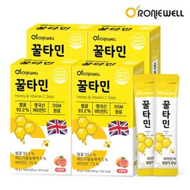 로니웰 꿀타민 자몽맛 10포 x 4개 (총 40포) Ronnie Well Honey Vitamin Grapefruit Flavor 10 Pouches x 4 (Total 40 Pouches)