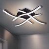 HUOKU 4-Light Dimmable LED Ceiling Light Modern, 24W Curved Ceiling