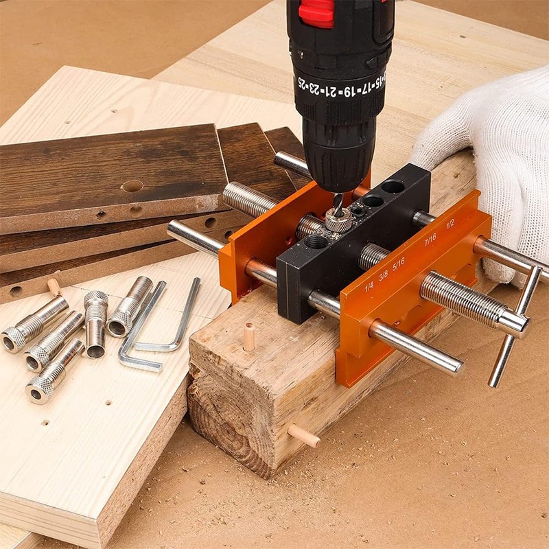 Tiardey Pocket Hole Jig Dowel Jig Clamping Range 10-60mm Drill