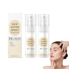 Hair Growth Serum, Rice Water for Hair, Hair Growth Oil Spray for Women and Man infused with Castor Oil and Biotin. 2pcs ﻿
