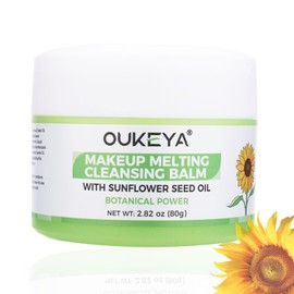 OUKEYA Cleansing Balm,Makeup Remover Balm-Natural Ingredients-Suitable for All Skin Types,Gently Remove Mascara, Eyeliner Makeup | Removes Dirt & Impurities 80g/2.82oz