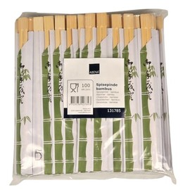 Abena Gastro Wooden Chopsticks | Pack of 100 Pairs | 21cm | Sustainable Bamboo Chopsticks | Disposable Chopsticks | Suitable for Sushi or Chinese Cuisine Style Food | Chopsticks Bulk