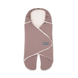 emma & noah Swaddling Blanket with Feet, 0-8 Months, Baby Blanket for Baby Seat, Maxi Cosi®, Child Seat for Autumn and Winter, Lined, Maximum Freedom of Movement (Essential Berry)