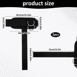 2 PCS Gym Wrist Straps Weightlifting, Weight Lifting Straps with D Rings Weight Strap Lifting Support Strap Deadlift Weightlifting-Strap for Cable Machines, Bodybuilding, Leg Exercises, Weightlifting