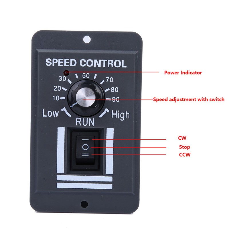 CW/CCW Adjustable Speed with Switch Controller DC Motor Governor DC12V-60V