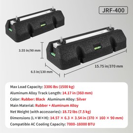 Rogvoc Heavy-Duty Rubber Floor Mount Base Pad Kit for 7000-18000 BTU Ductless Mini Split Air Conditioner Anti Vibration Rubber Pad, Supports up to 1100 lbs, 400 mm