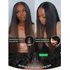 KLAIYI Ombre Brown V Part Wig Yaki Straight Human Hair