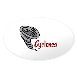 CafePress Team Cyclones Sticker Sticker (Oval 50 pk)