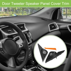 QUARKZMAN Interior Front Car Door Speaker Window A-pillar Cover Trim Tweeter Speaker Panel for Mazda 6 2003-2008 with Screwdriver ABS Black - Pack of 2