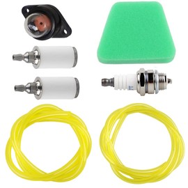 Hettluo Primer Bulb Pump with Air Filter Fuel Filter Fuel Line Hose Tube Spark Plug for Poulan Craftman Chainsaw