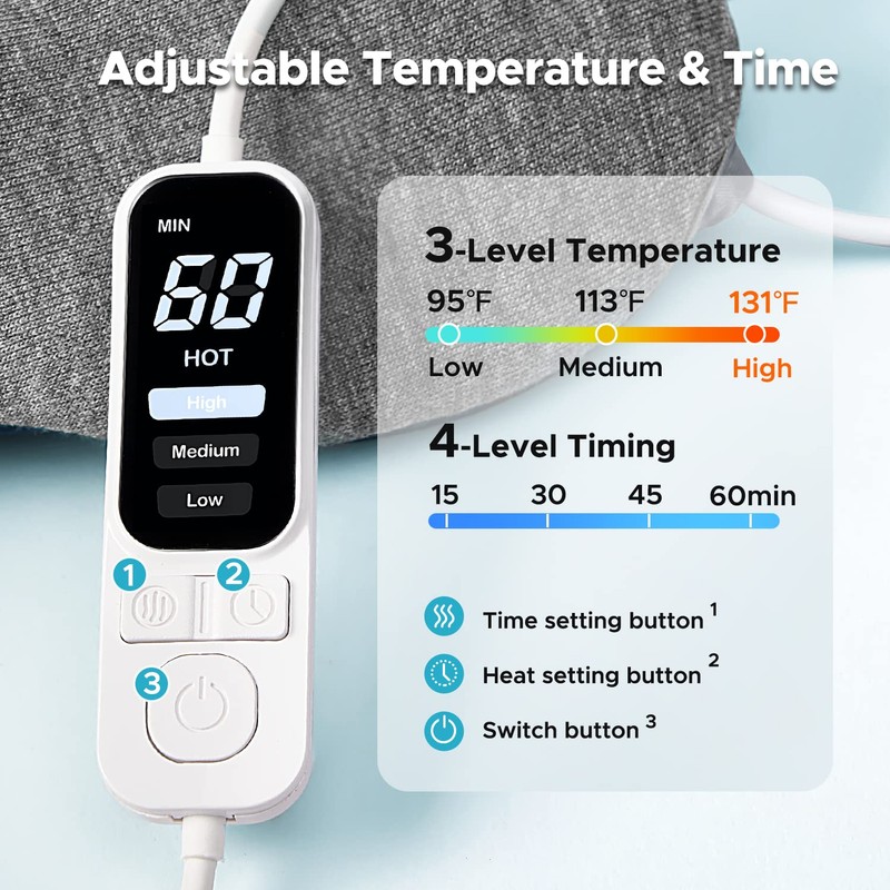 Ezona Heated Eye Mask, Warm Eye Compress Mask for Dry