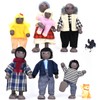 Jzszera Dolls House People of 7 Wooden Figure Set and