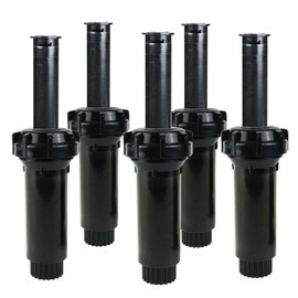 Toro 53462 5-Pack, 570 Series 3" 15' Half Nozzle Pop-Up Sprinkler, Black