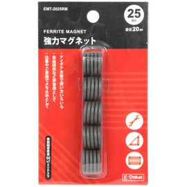 E-Value EMT-2025RM Strong Magnets, Diameter 0.8 inches (20 mm), Pack of 25