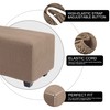 PiccoCasa High Stretch Ottoman Cover with Elastic Bottom, Soft Slipcover