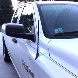 KSaAuto - Antena de 13 pulgadas para Dodge Ram 1500 2500 3500 2010-2023 2024, accesorios Dodge Ram 1500, reemplazo de antena de brujo clásico, espiral de goma para coche, recepción de radio de