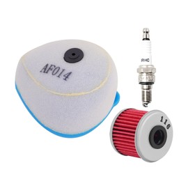 XuLong Air Filter Oil filter Spark plugs Compatible with Honda CRF250X 250 CRF 250X CRF250 X 2004-2009/CRF250R CRF 250R CRF250 R 2004-2009/CRF450X CRF 450X 2005-2009/CRF450R CRF 450R 2002-2008