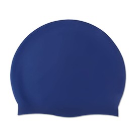 Doovid Unisex Swimming Caps Waterproof Silicone Ear Protection Long Hair High Elasticity Swim Cap Navy Blue One Size