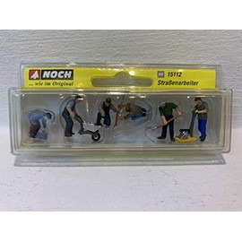 NOCH Road Worker, H0 Figures for Detailed Model Making, Perfect for Construction Site Scenes and Dioramas
