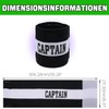 Hosifiy 6Pcs Football Captain Armband, Nylon Elastic Black Football ArmBands