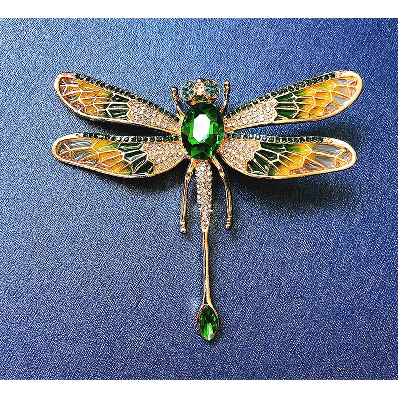 KristLand Broches de cristal austriaco con diseño de mariposa, libélula,