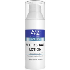PHL Naturals Unscented Aftershave for Men, After Shave Lotion - Soothes, Moisturizes, Repairs Skin & Prevents Razor Burn, Smooth Soft Finish, 1.75 oz / 51.7 ml | PHL Naturals