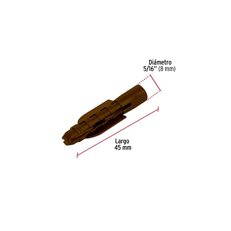 Fiero TAQ-5/16P, Taquete plástico de 5/16"