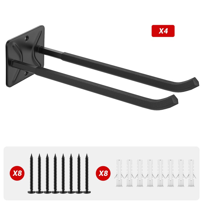Ultrawall Garage Storage Hooks, Heavy Duty Steel Tool Organizer, 12.4